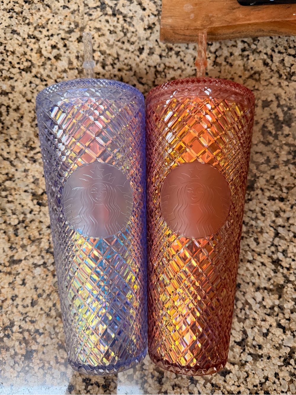 Starbucks Iridescent Faceted Tumblers – Opal & Pink – 24 oz